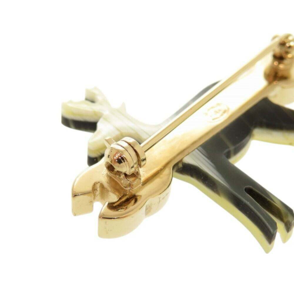 CHANEL Authentic Cream Logo Brooch - Picture 5 of 8